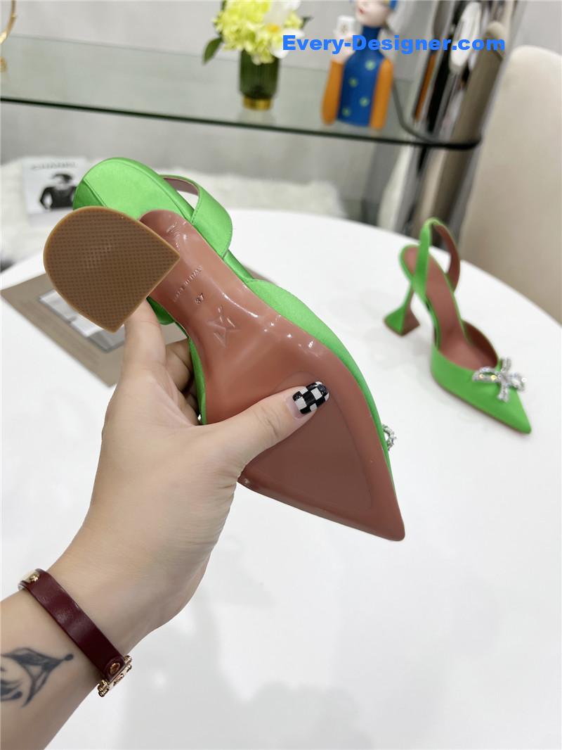 AMINA MUADDI high-end rhinestone original buckle pumps