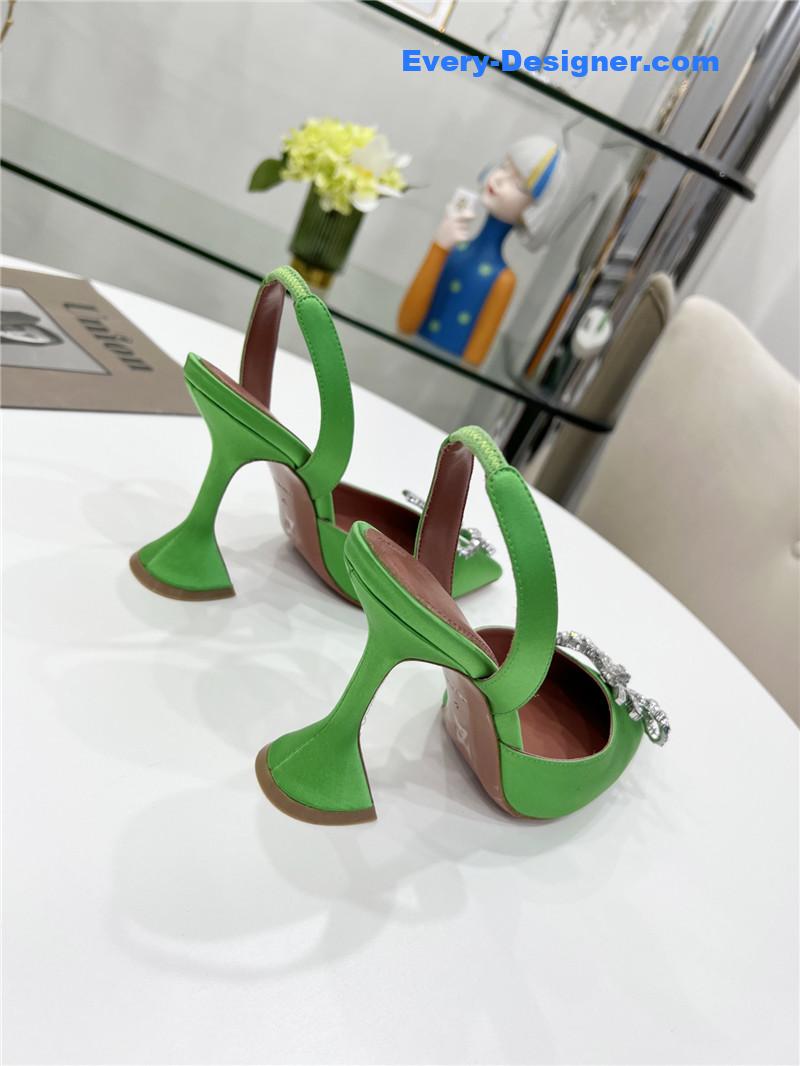 AMINA MUADDI high-end rhinestone original buckle pumps