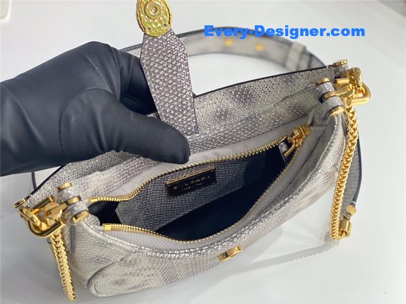 Bv1g*ai mini serpenti leather hobo bag