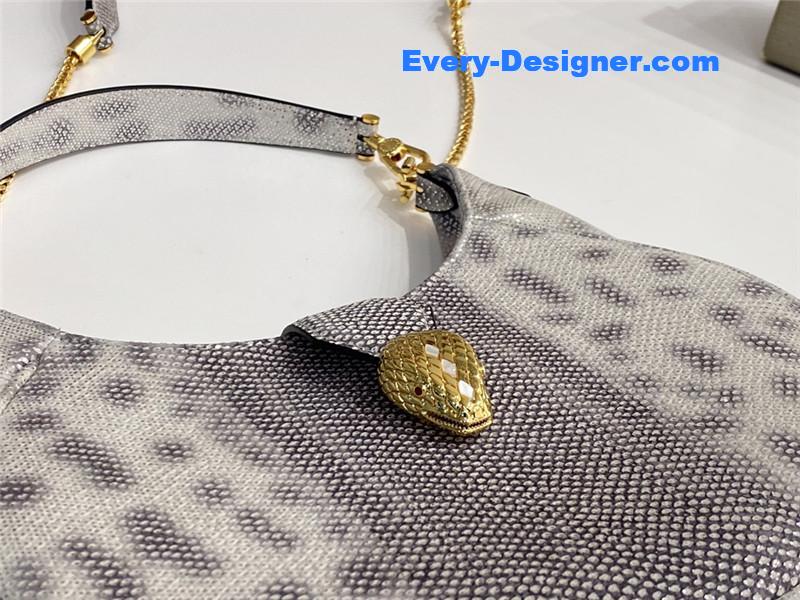 Bv1g*ai serpenti leather hobo bag