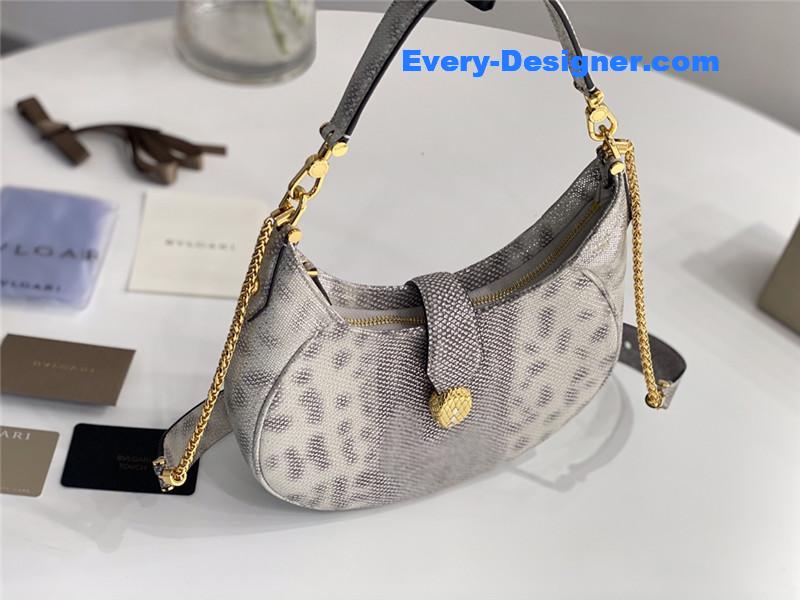 Bv1g*ai serpenti leather hobo bag