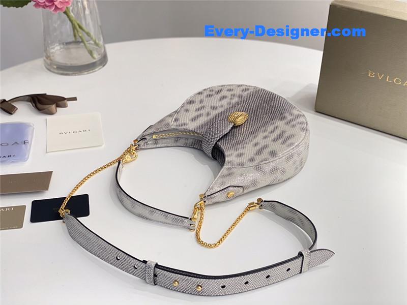 Bv1g*ai serpenti leather hobo bag