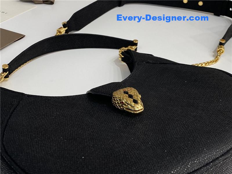 Bv1g*ai serpenti leather hobo bag