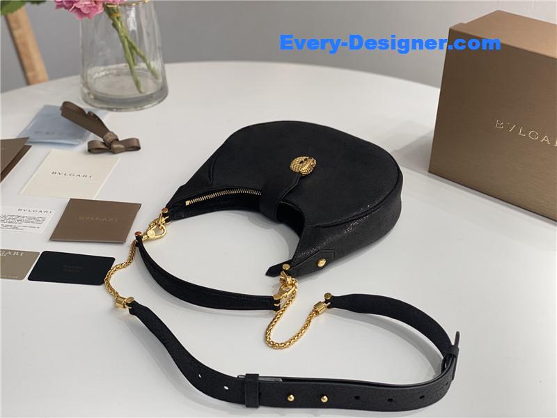 Bv1g*ai serpenti leather hobo bag