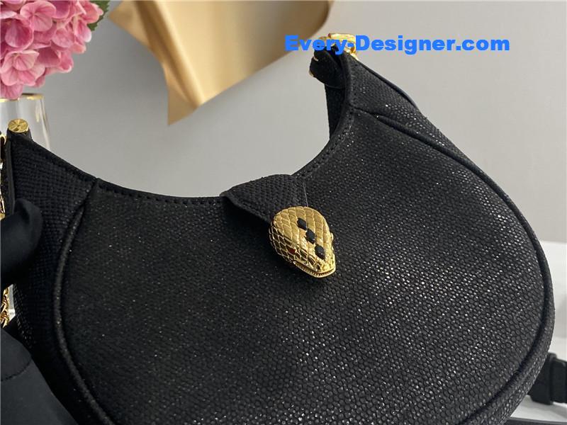 Bv1g*ai mini serpenti leather hobo bag