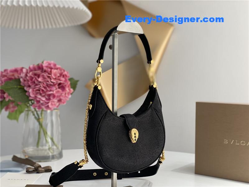 Bv1g*ai mini serpenti leather hobo bag