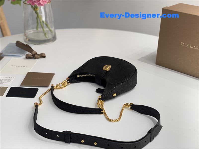Bv1g*ai mini serpenti leather hobo bag