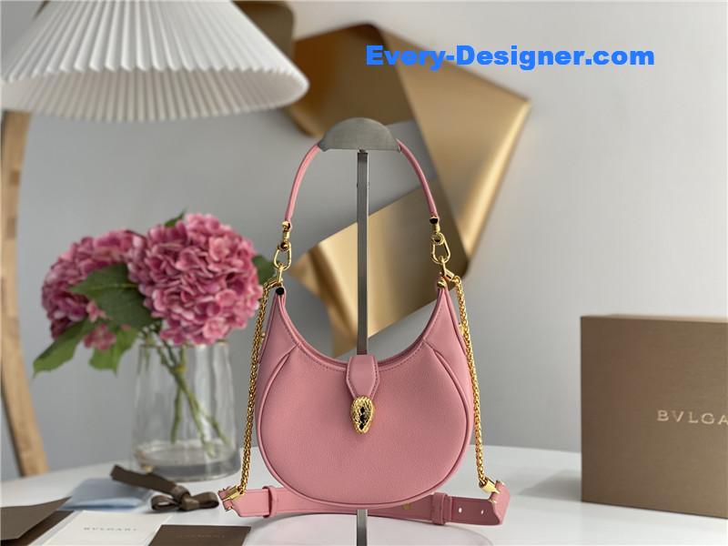 Bv1g*ai mini serpenti leather hobo bag
