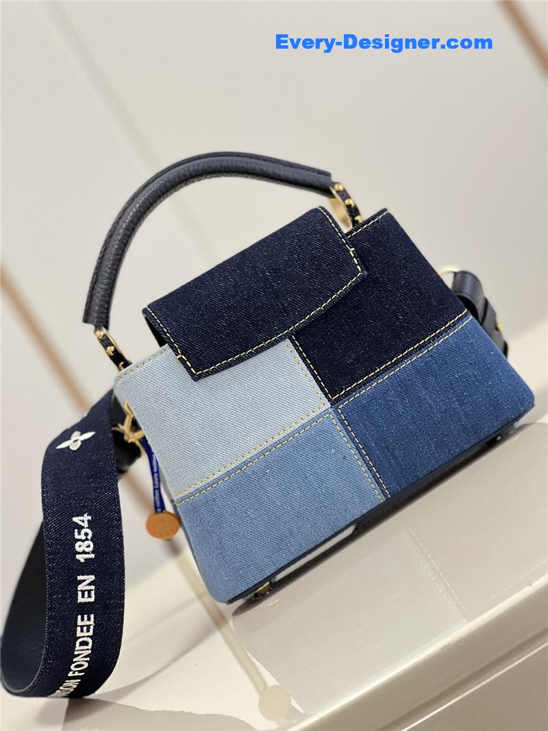 l0vis Vvtt0n lv capucines mini denim bag