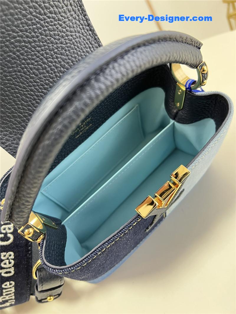 l0vis Vvtt0n lv capucines mini denim bag