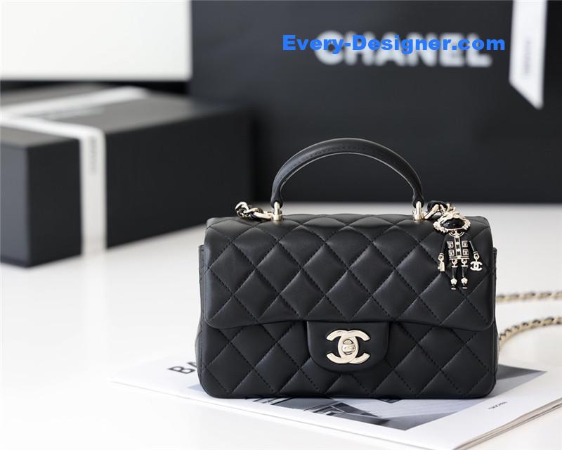 Ch**el cf mini handle flap bag