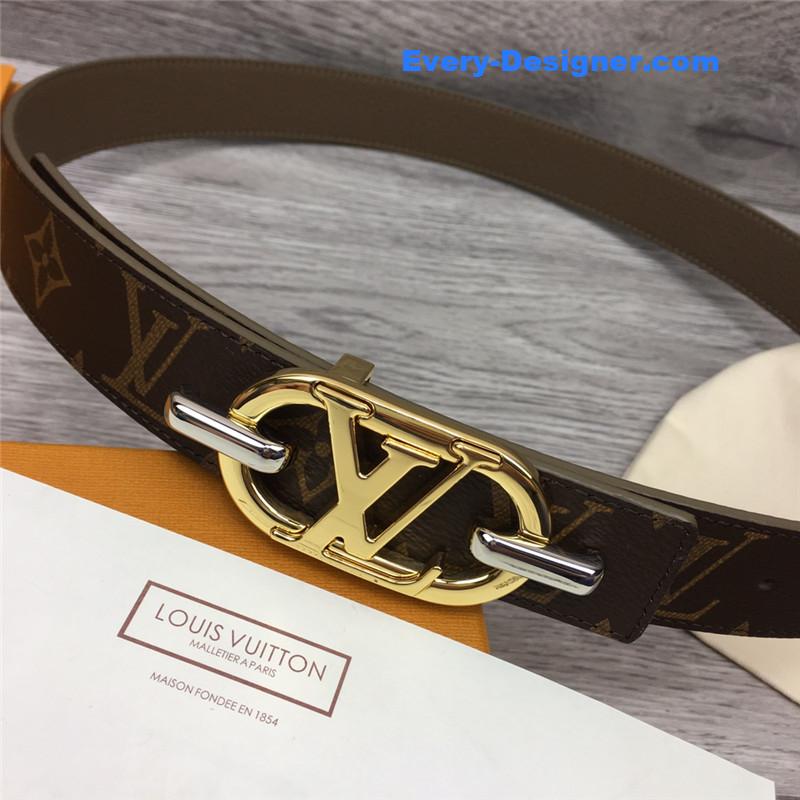 l0vis Vvtt0n lv logo buckle leather belt