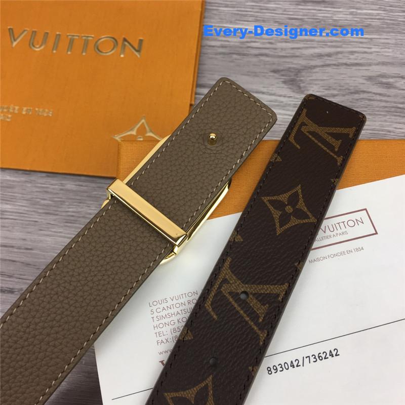 l0vis Vvtt0n lv logo buckle leather belt