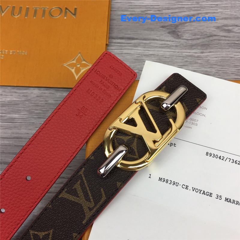 l0vis Vvtt0n lv logo buckle leather belt