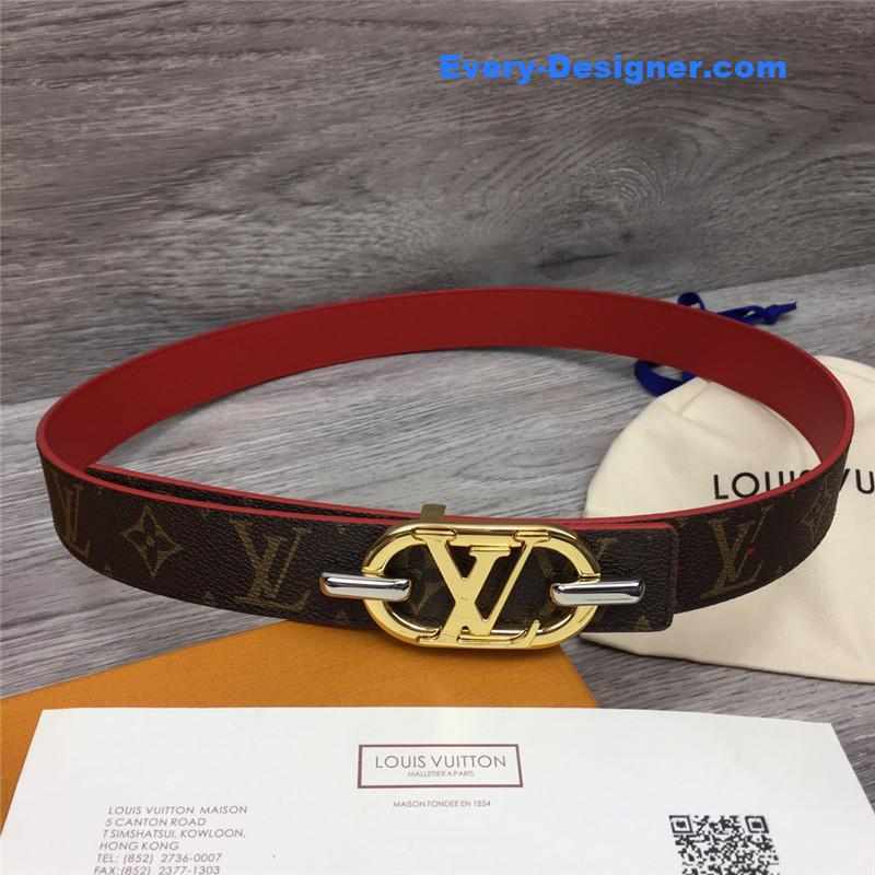 l0vis Vvtt0n lv logo buckle leather belt