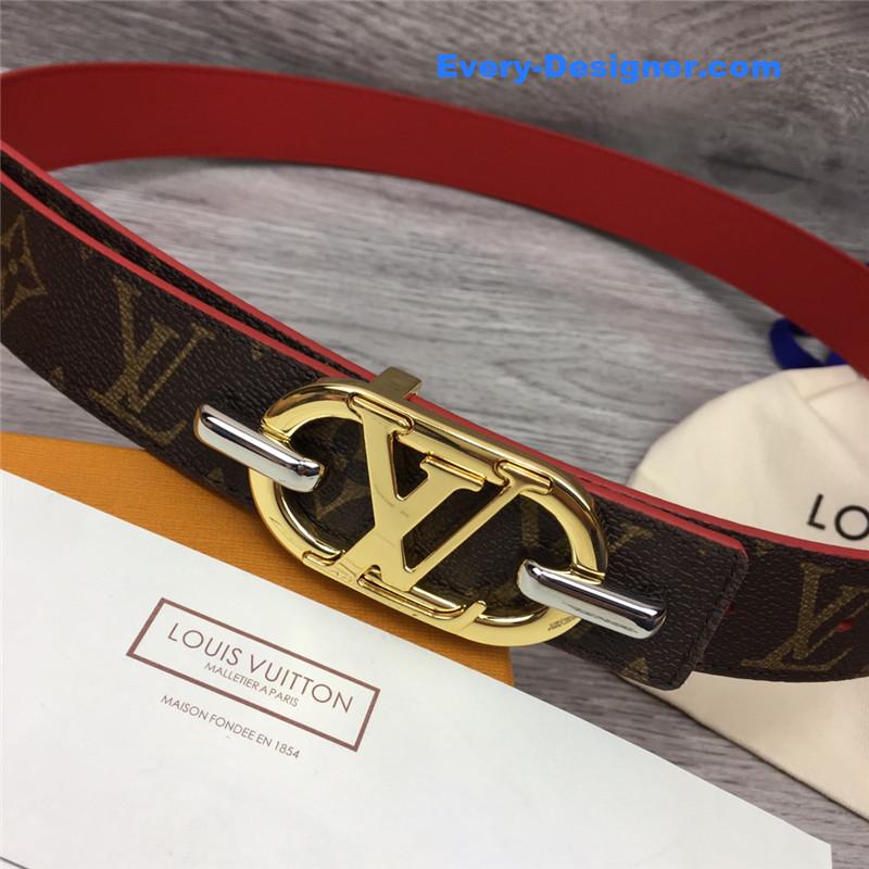l0vis Vvtt0n lv logo buckle leather belt