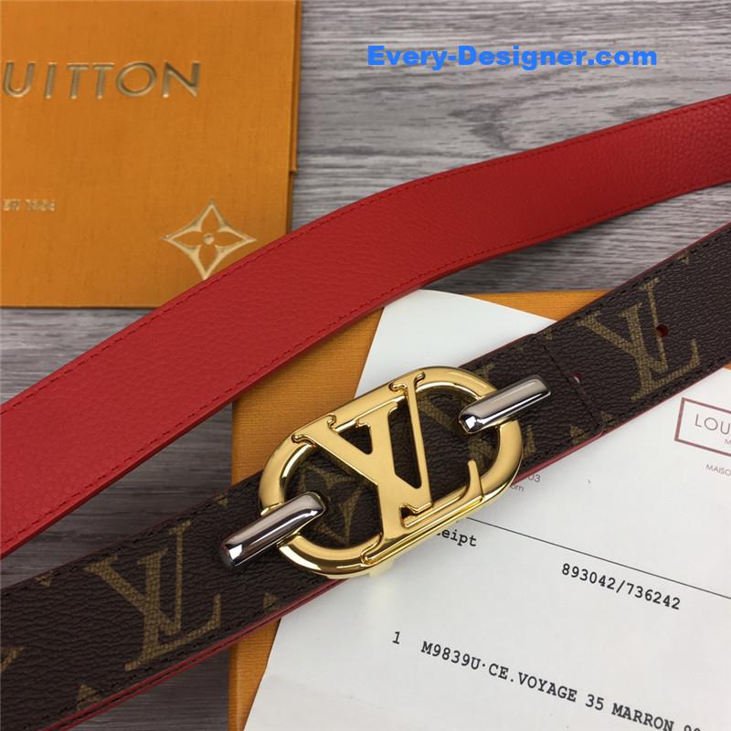 l0vis Vvtt0n lv logo buckle leather belt