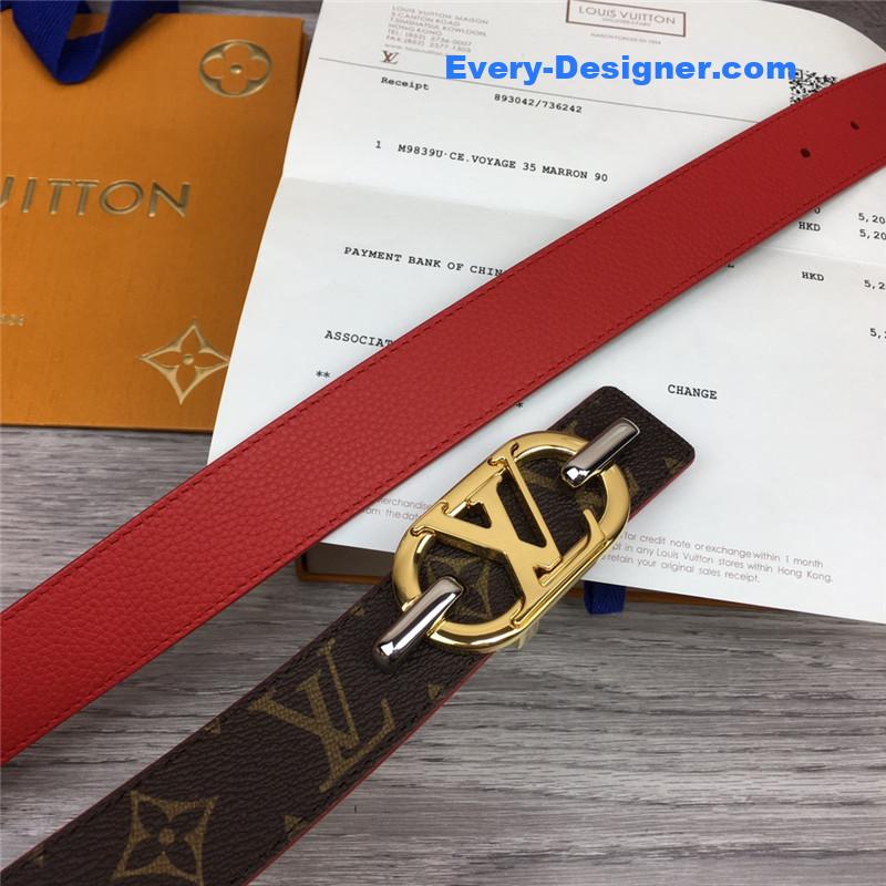 l0vis Vvtt0n lv logo buckle leather belt