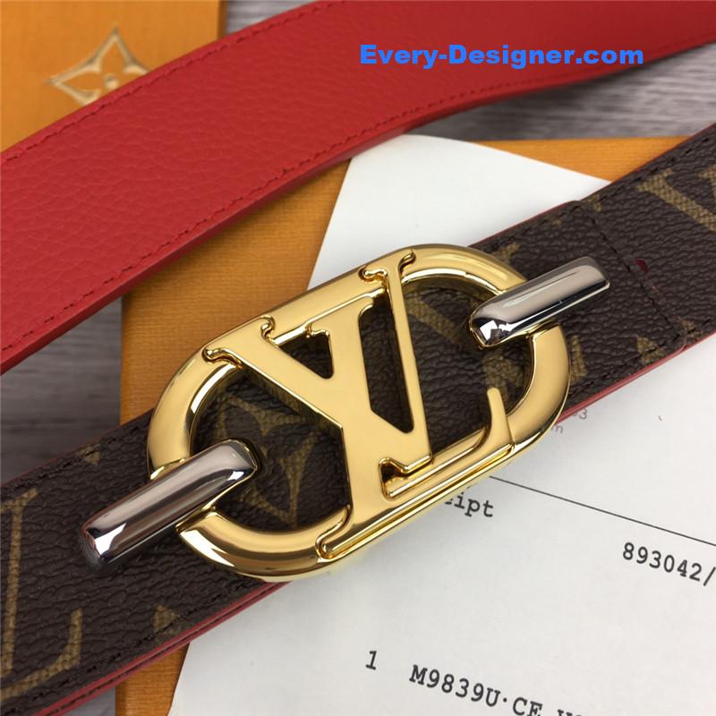 l0vis Vvtt0n lv logo buckle leather belt