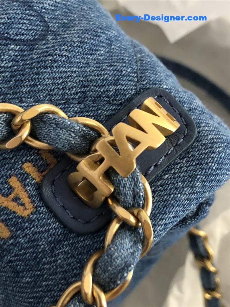 Ch**el graffiti denim cf bag