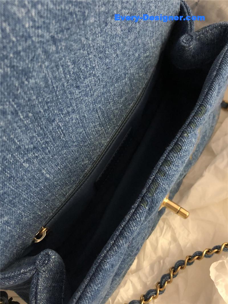 Ch**el graffiti denim cf bag