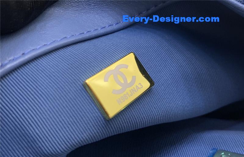 Ch**el denim light silver 19 bag