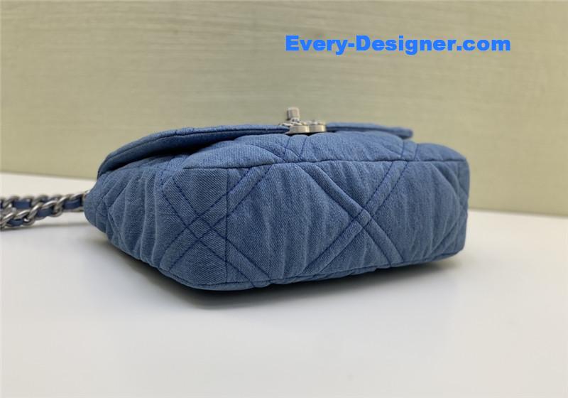 Ch**el denim light silver 19 bag