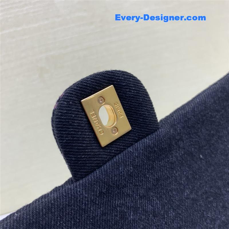 Ch**el graffiti denim print cf bag