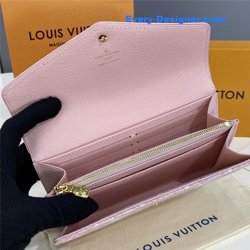 l0vis Vvtt0n lv denim jacquard sarah wallet