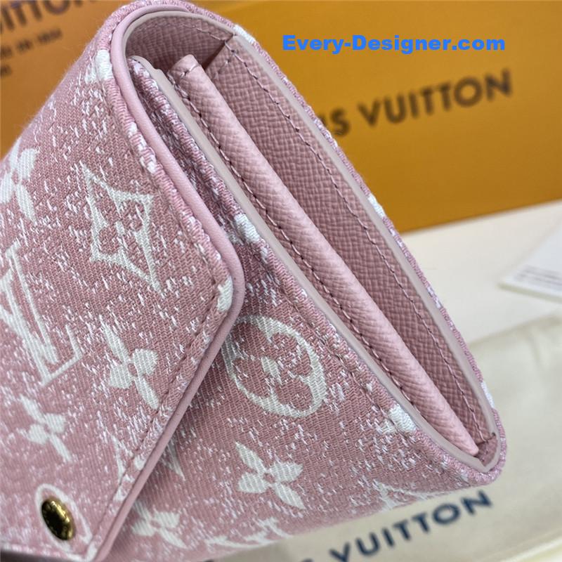l0vis Vvtt0n lv denim jacquard sarah wallet