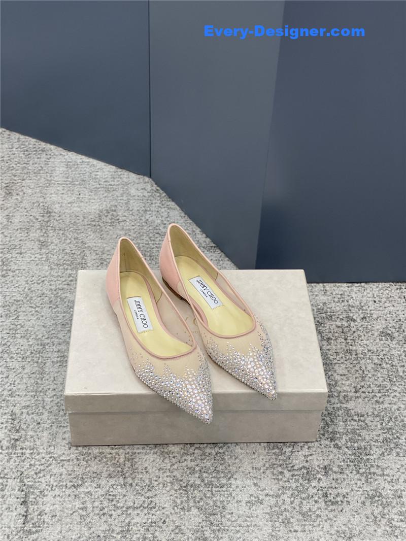 j1m*y ch00 jc mesh hot D1am0nd high-heeled shoes