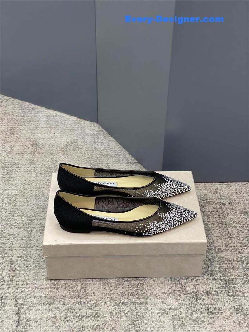 j1m*y ch00 jc mesh hot D1am0nd high-heeled shoes