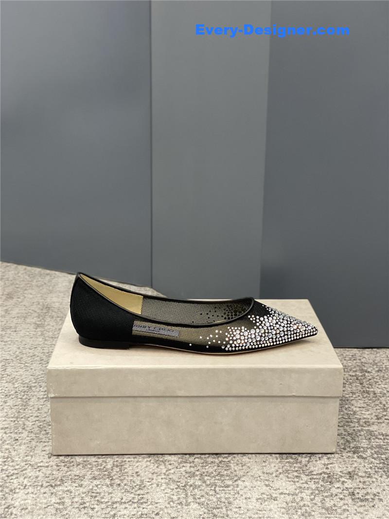 j1m*y ch00 jc mesh hot D1am0nd high-heeled shoes