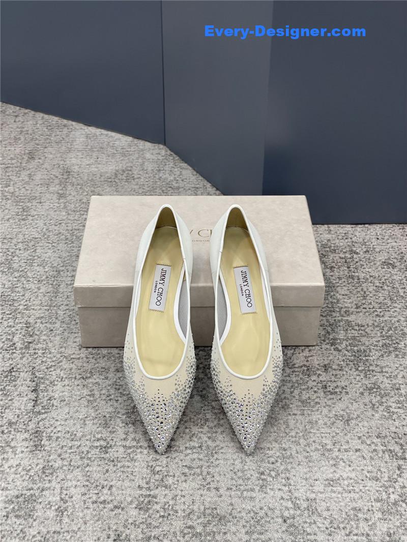 j1m*y ch00 jc mesh hot D1am0nd high-heeled shoes