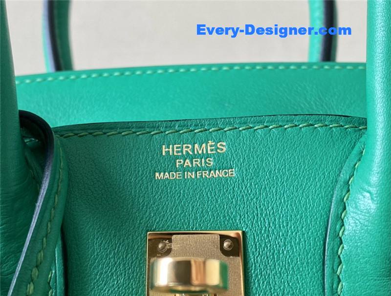 Hermes Green Swift Birkin 25 Bag