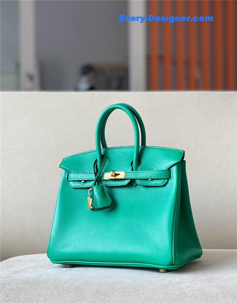 Hermes Green Swift Birkin 25 Bag