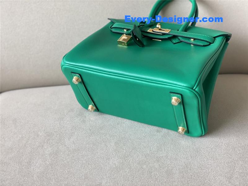 Hermes Green Swift Birkin 25 Bag