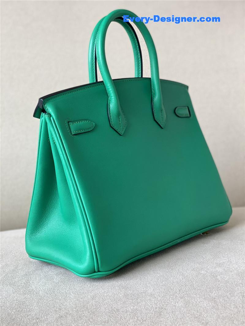 Hermes Green Swift Birkin 25 Bag