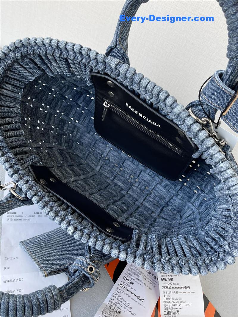 Ba1en*iaga bistro basket denim