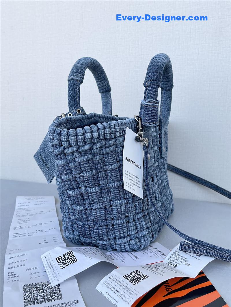 Ba1en*iaga bistro basket denim