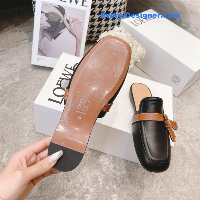 L0ew* bow mule slippers