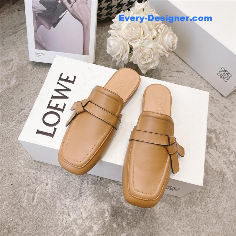L0ew* bow mule slippers