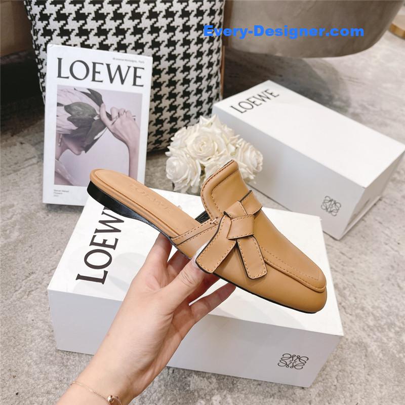 L0ew* bow mule slippers