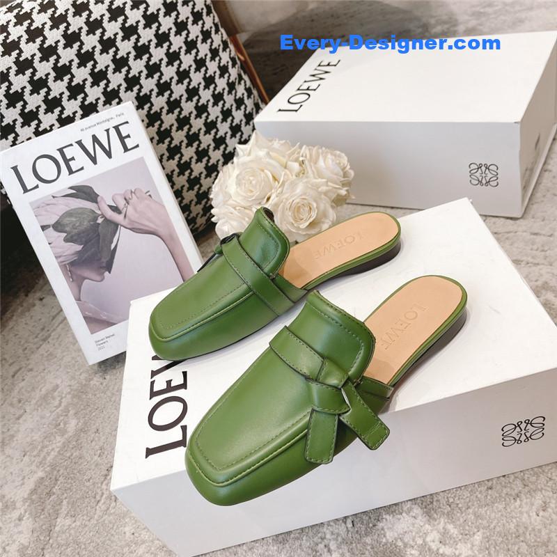 L0ew* bow mule slippers