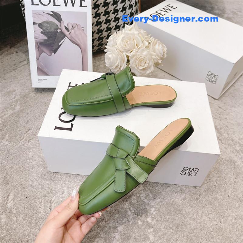 L0ew* bow mule slippers
