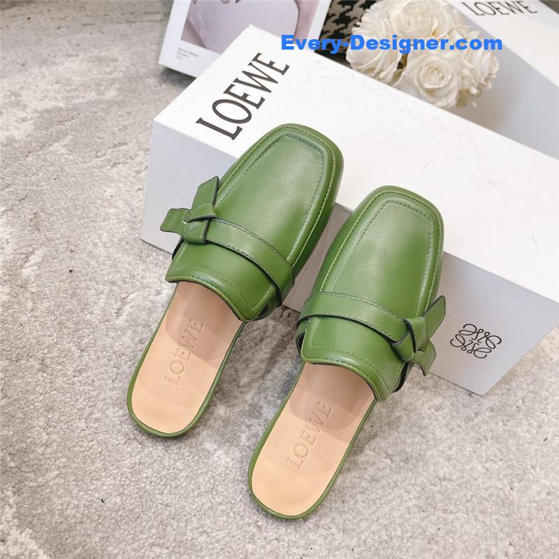 L0ew* bow mule slippers