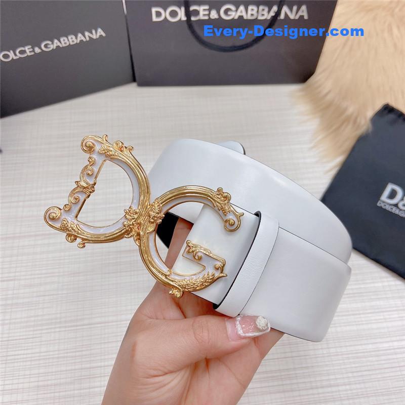 Dolce & Gabbana D&G logo leather belt