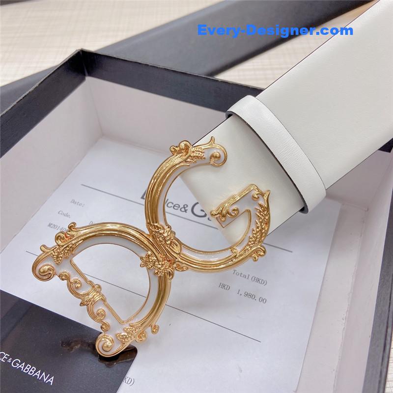 Dolce & Gabbana D&G logo leather belt