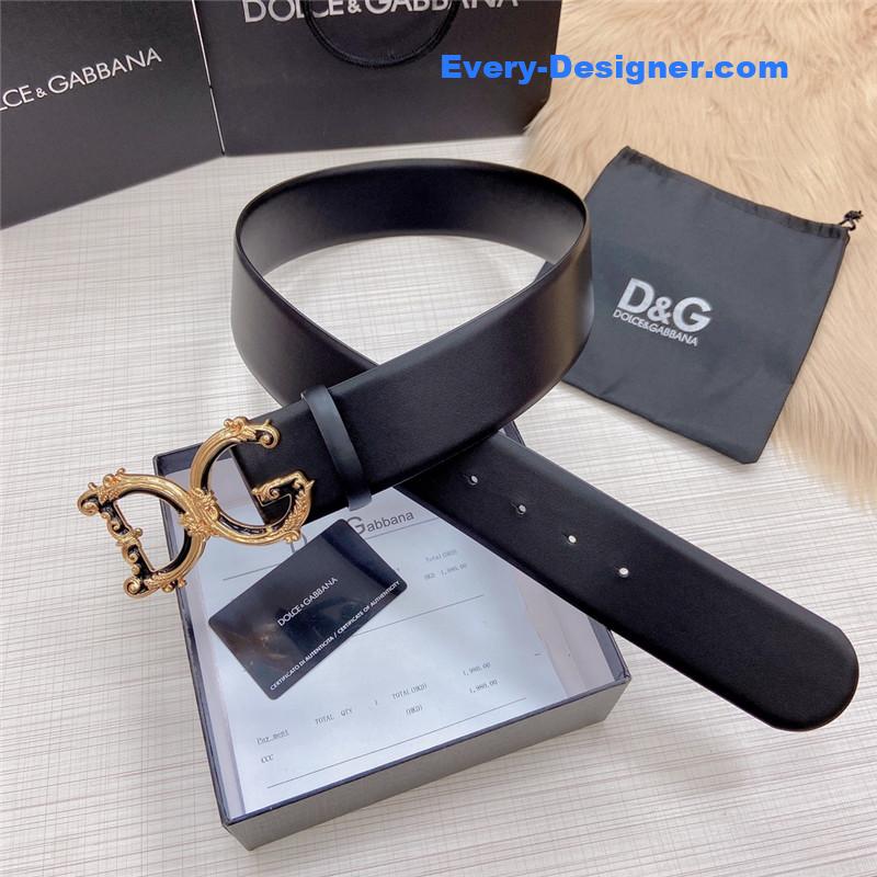 Dolce & Gabbana D&G logo leather belt
