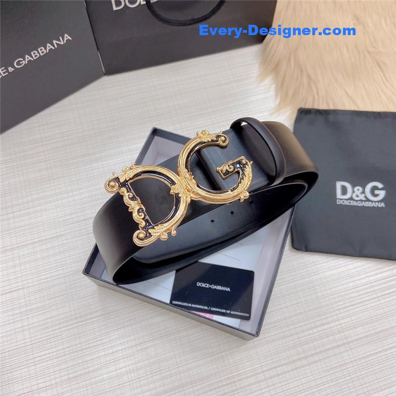Dolce & Gabbana D&G logo leather belt